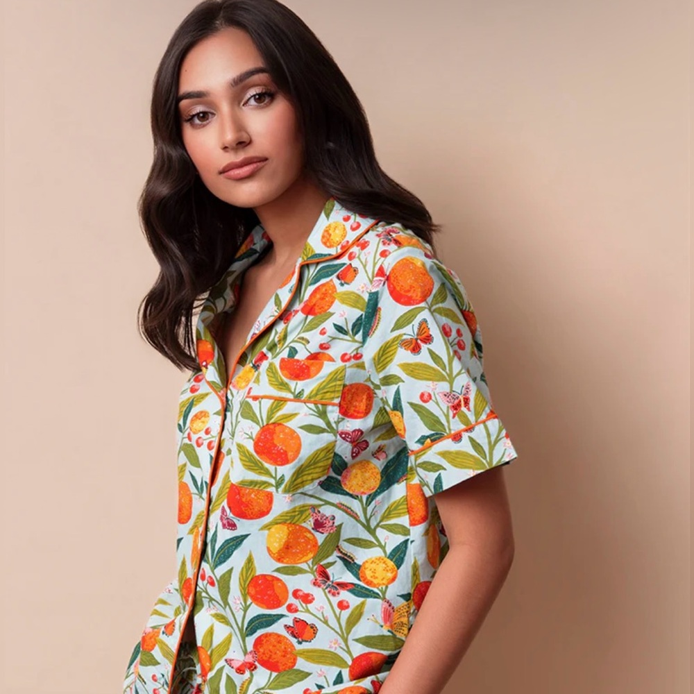 PRINTFRESH Butterfly Grove Short Pajama  Set SIZE: SMALL - Picture 4 of 14